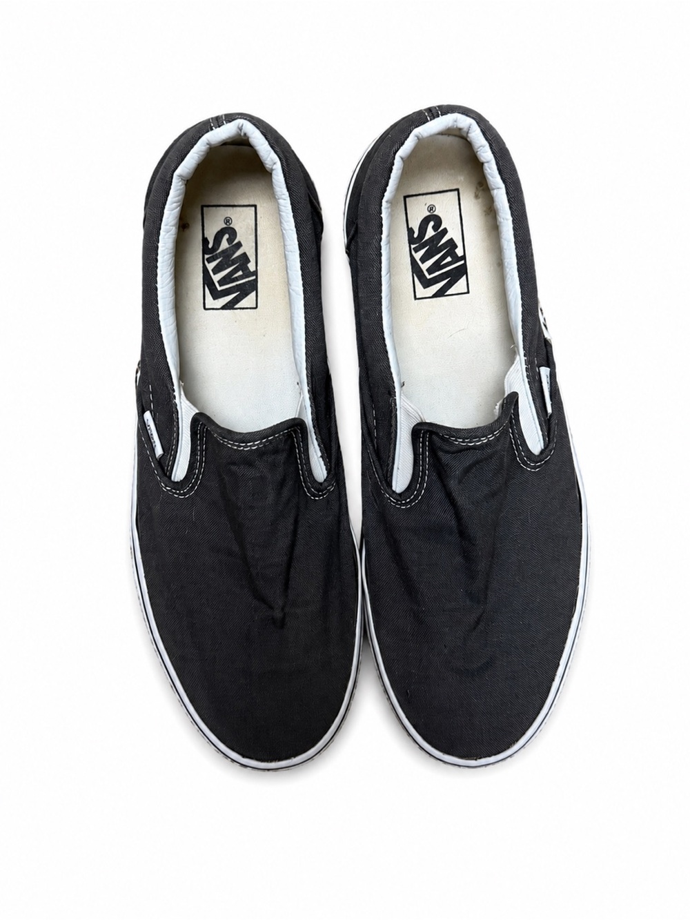 Vans Black Canvas Slip-On Loafers